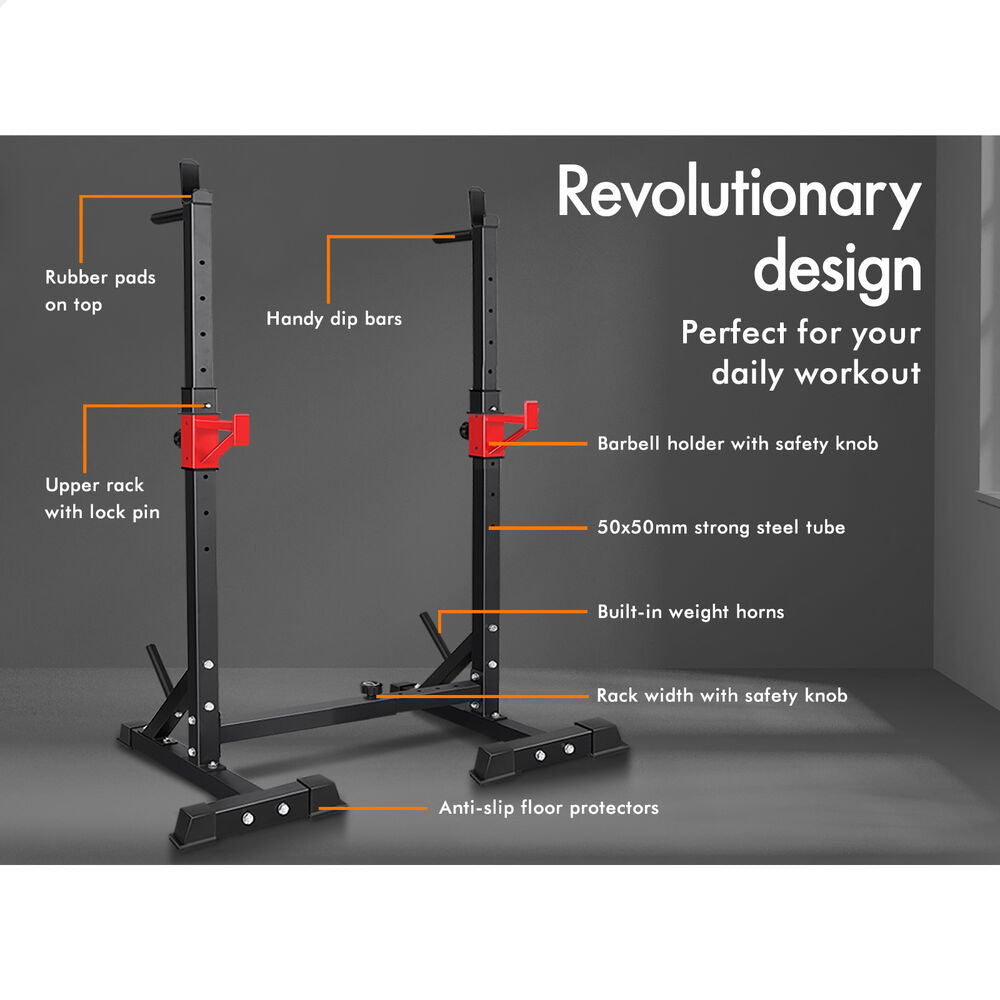 BLACK LORD Squat Rack Weight Bench