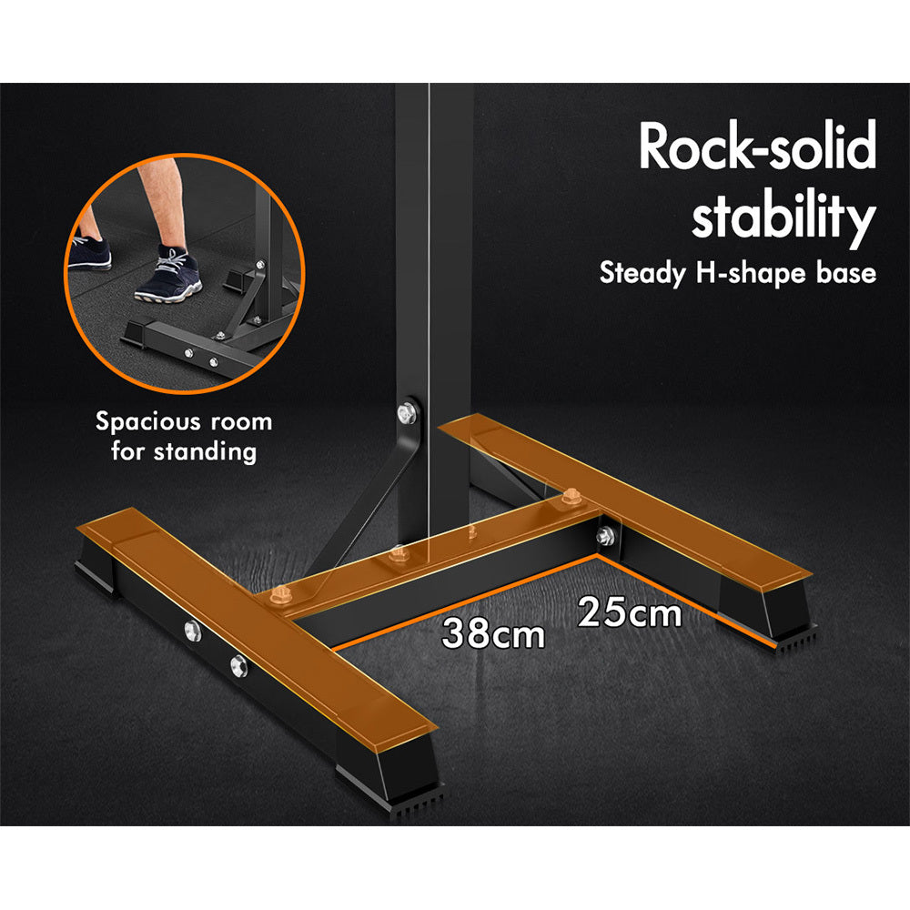 BLACK LORD 2x Squat Rack Adjustable Lifting Barbell Stand Fitness Weight Bench Gym