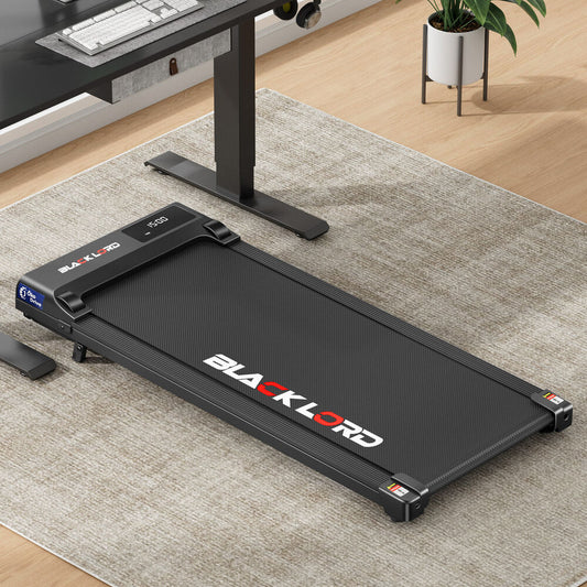 BLACK LORD Treadmill Electric Walking Pad Under Desk Home Gym Incline Black
