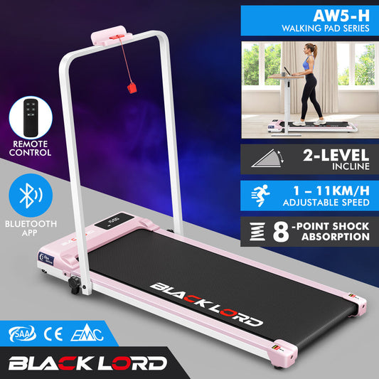 BLACK LORD Treadmill Electric Walking Pad Under Desk Home Gym Incline Fitness