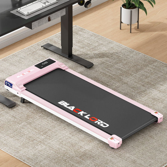 BLACK LORD Treadmill Electric Walking Pad Under Desk Home Gym Incline Pink