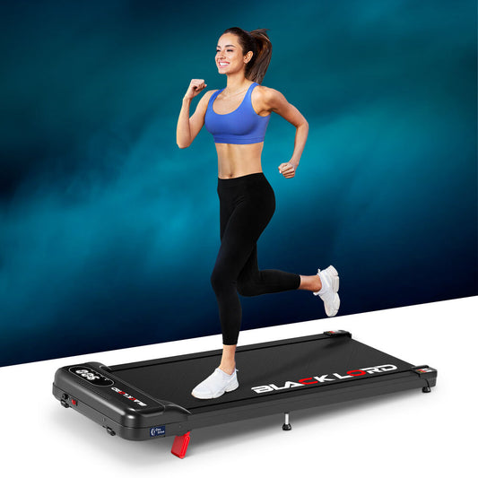 BLACK LORD Treadmill Electric Walking Pad Incline Home Gym Remote Control Black