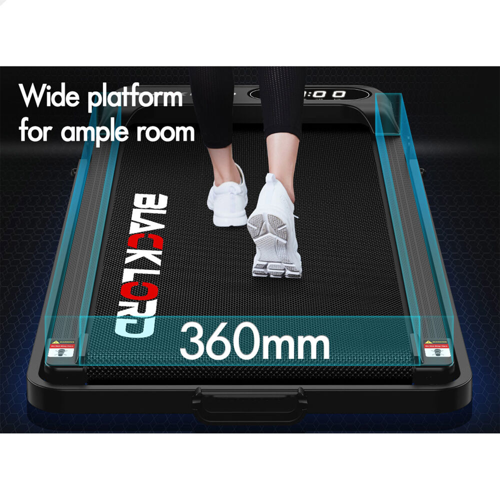 BLACK LORD Treadmill Electric Walking Pad Folding Incline Remote Control Black
