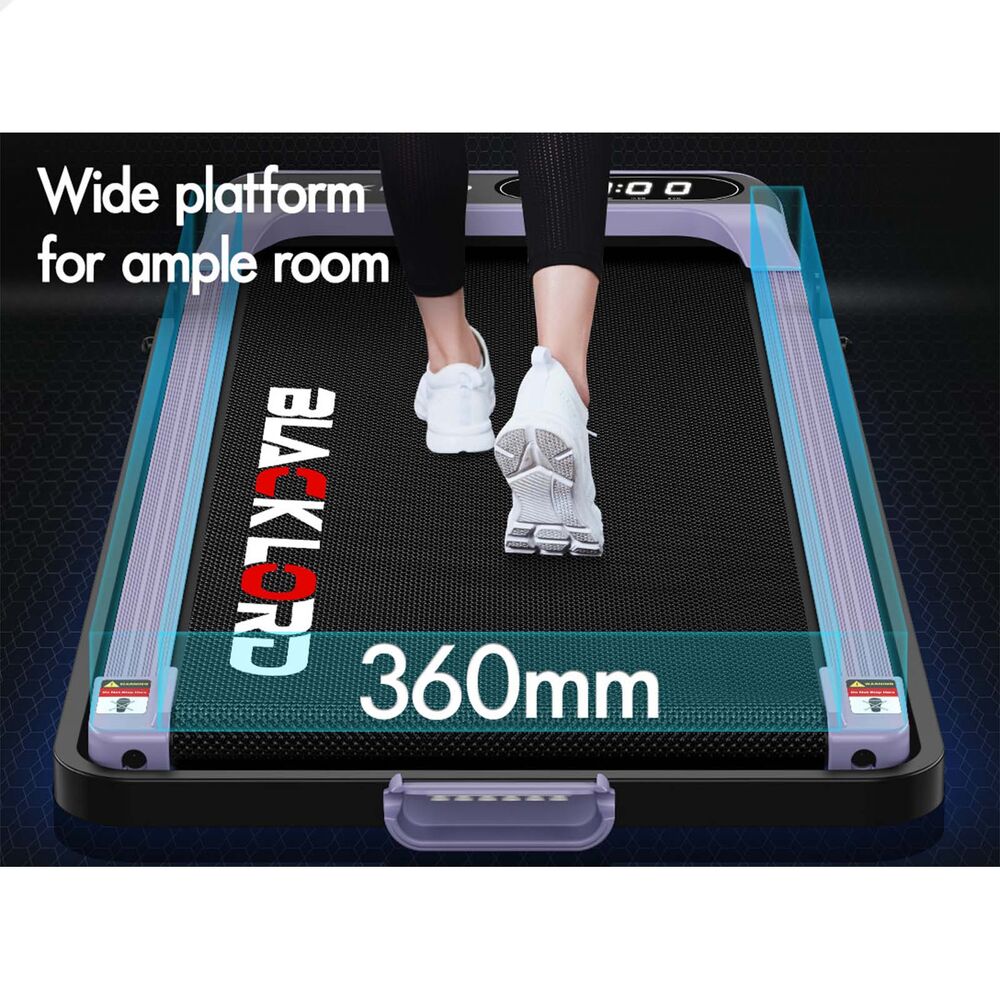 BLACK LORD Treadmill Electric Walking Pad Folding Incline Remote Control Purple