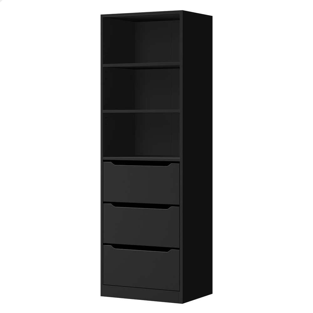 3 Drawers ALFORDSON Wardrobe Clothes Storage Cabinet Black