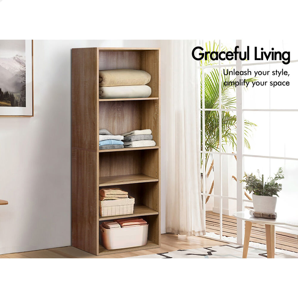5 Shelves ALFORDSON Wardrobe Clothes Storage Cabinet Wood