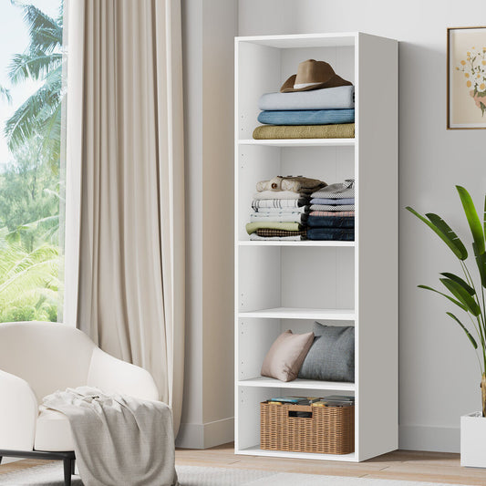 5 Shelves ALFORDSON Wardrobe Clothes Storage Cabinet White