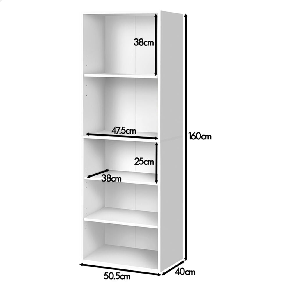 5 Shelves ALFORDSON Wardrobe Clothes Storage Cabinet White