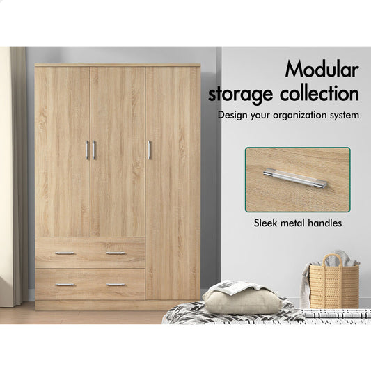 ALFORDSON Wardrobe Clothes Closet Storage Cabinet Organizer Drawer Shelf Wood