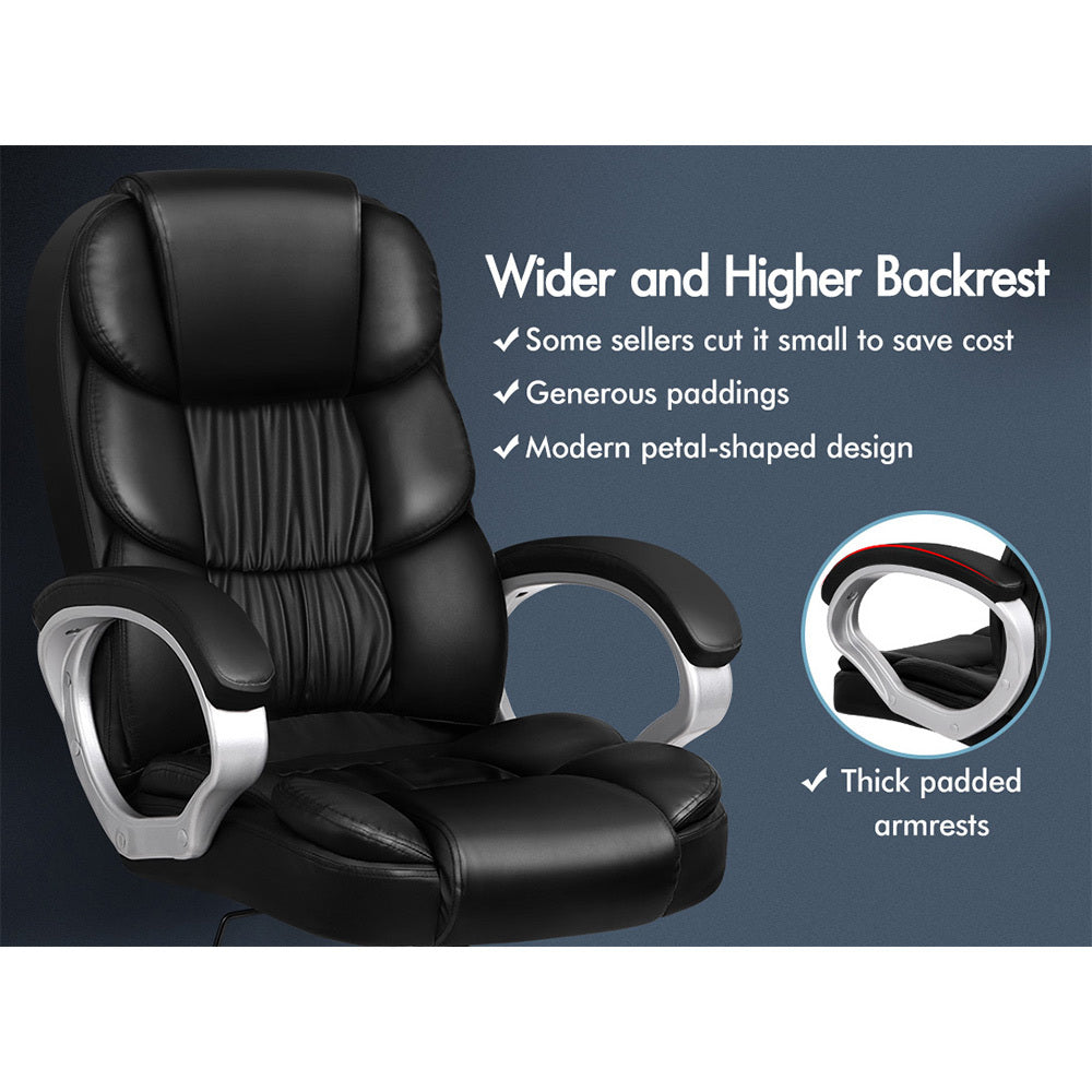 ALFORDSON Office Chair Executive Computer Gaming Racer PU Leather Seat
