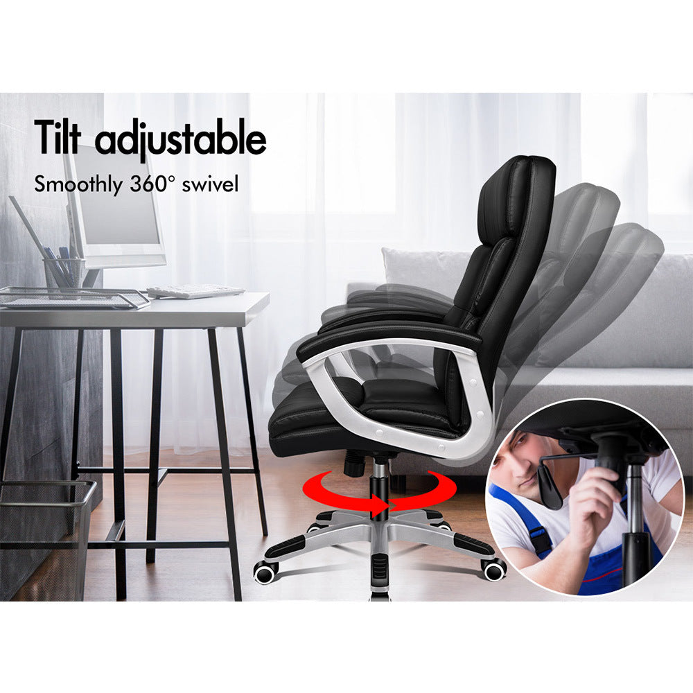 ALFORDSON Office Chair Executive Computer Gaming Racer PU Leather Work Seat