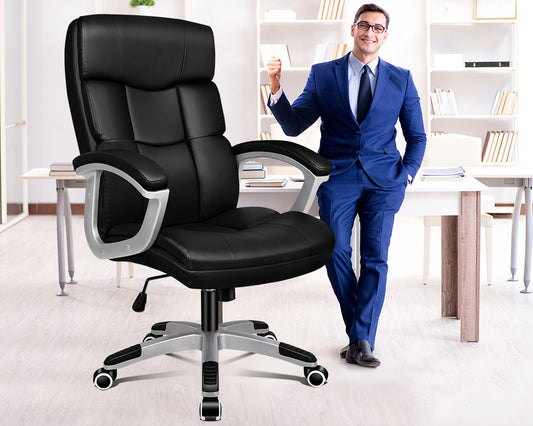 ALFORDSON Office Chair Executive Computer Gaming Racer PU Leather Work Seat
