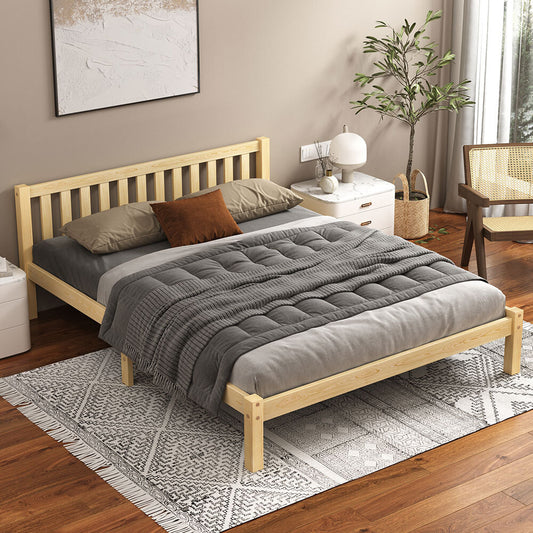 ALFORDSON Bed Frame Wooden Timber Double Size Mattress Base Platform Fenella Oak
