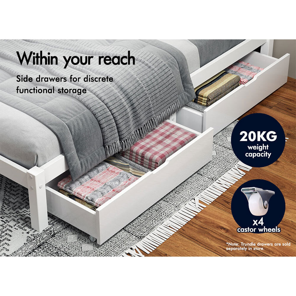 ALFORDSON Bed Frame Wooden Timber King Size Mattress Base Platform Fenella Oak