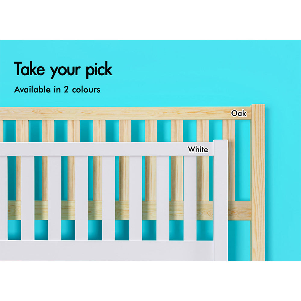 ALFORDSON Bed Frame Wooden Timber King Single Mattress Base Platform Fenella Oak