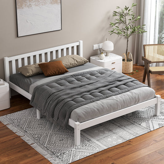 ALFORDSON Bed Frame Wooden Timber Queen Size Mattress Base Platform Fenella Oak