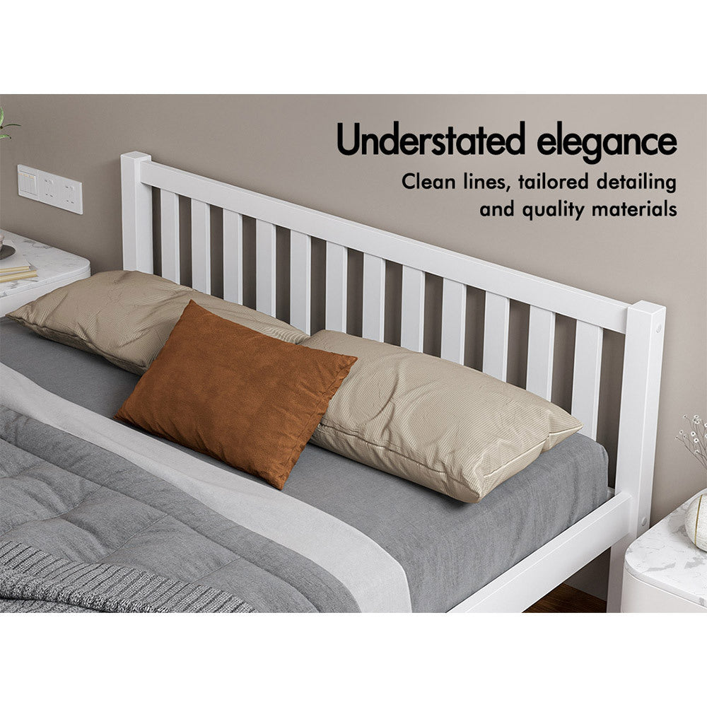 ALFORDSON Bed Frame Wooden Timber Queen Size Mattress Base Platform Fenella Oak