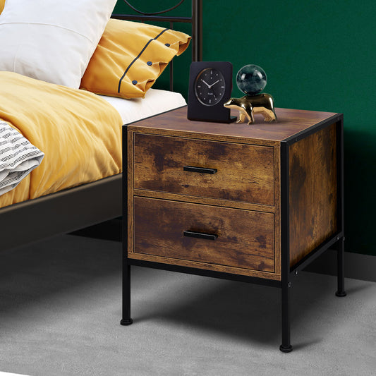 ALFORDSON Bedside Table Wood Nightstand Storage Cabinet Wooden Side Table