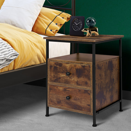 ALFORDSON Bedside Table Wood Nightstand Storage Cabinet Wooden Side Table