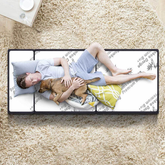 STARRY EUCALYPT Folding Mattress Bamboo Foldable Sofa Lounge Portable Single