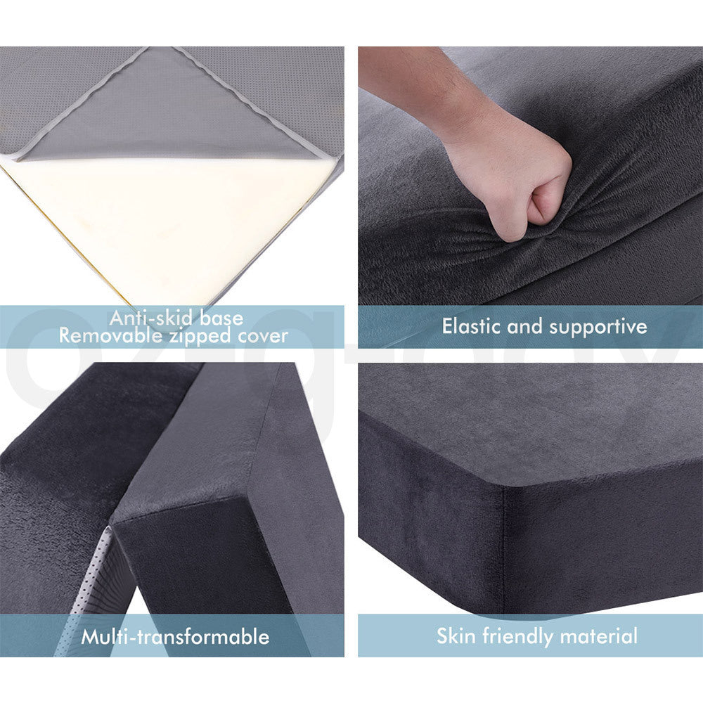 STARRY EUCALYPT Folding Mattress Foldable Sofa Lounge Foam Chair Portable Single