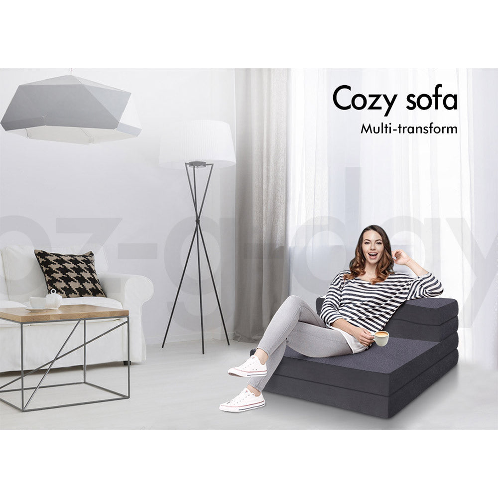 STARRY EUCALYPT Folding Mattress Foldable Sofa Lounge Foam Chair Portable Single