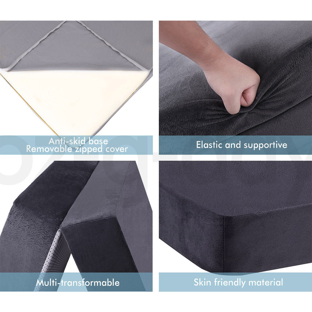 STARRY EUCALYPT Folding Mattress Foldable Sofa Lounge Foam Chair Portable Single