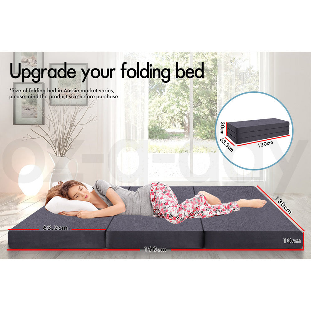 STARRY EUCALYPT Folding Mattress Foldable Sofa Lounge Foam Chair Portable Double
