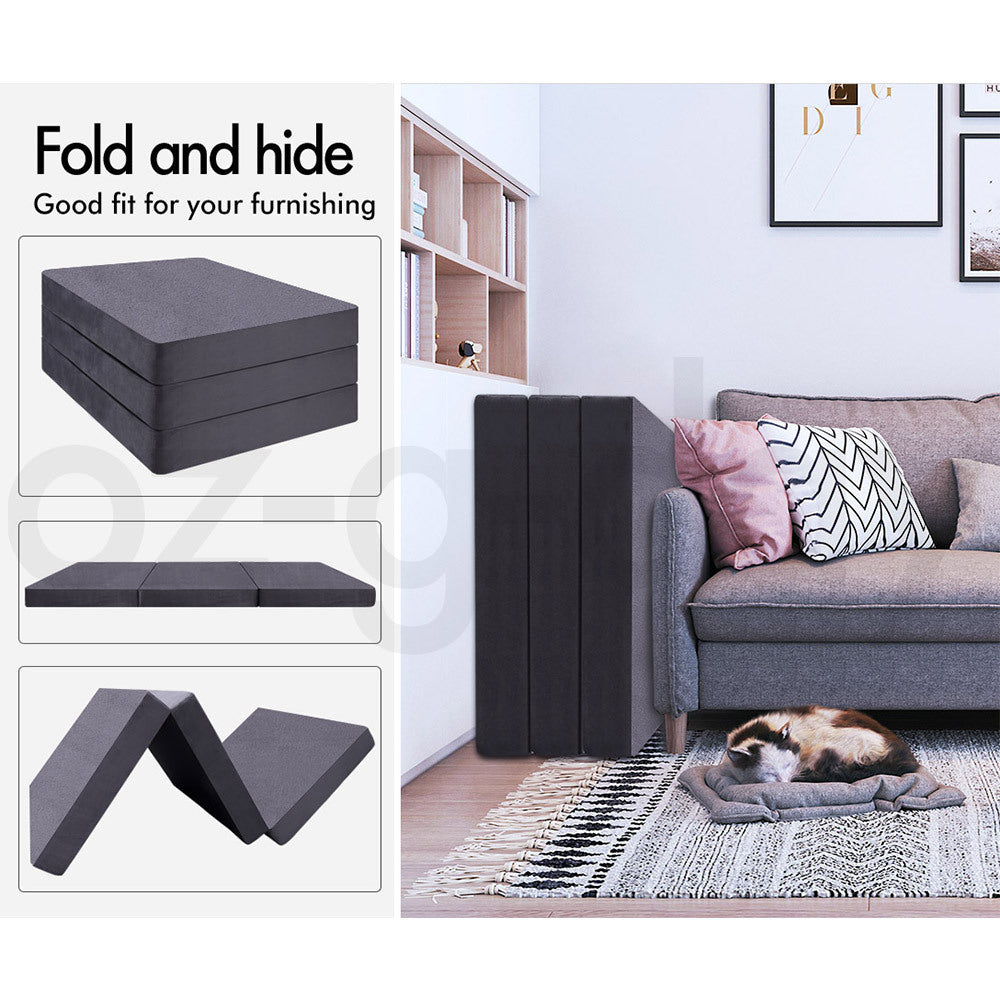 STARRY EUCALYPT Folding Mattress Foldable Sofa Lounge Foam Chair Portable Single