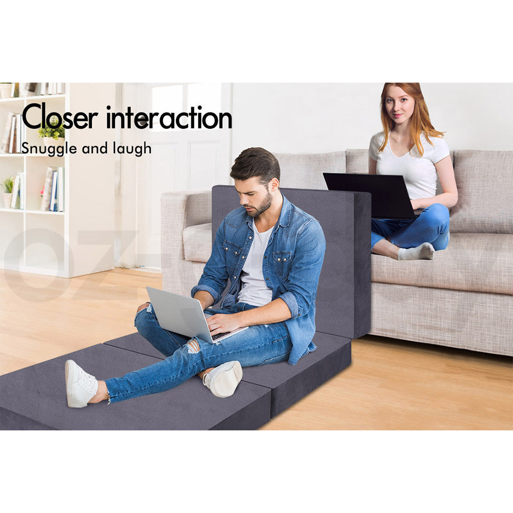 STARRY EUCALYPT Folding Mattress Foldable Sofa Lounge Foam Chair Portable Single