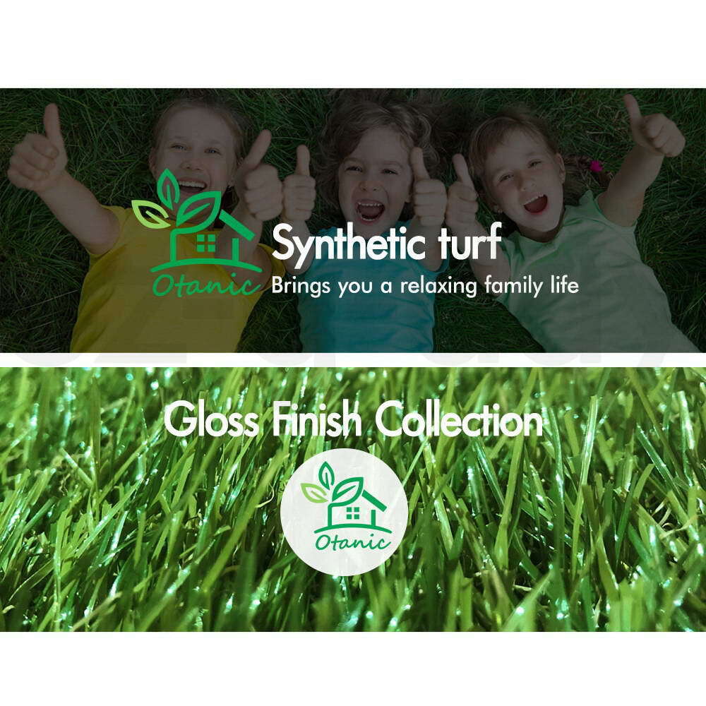 OTANIC Artificial Grass 45mm 2x5m Synthetic Turf 10SQM Roll GLOSS Fake Yarn Lawn