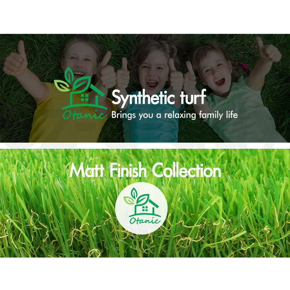OTANIC Synthetic Turf 45mm 2x5m MATT Artificial Grass 10 SQM Roll Fake Yarn Lawn