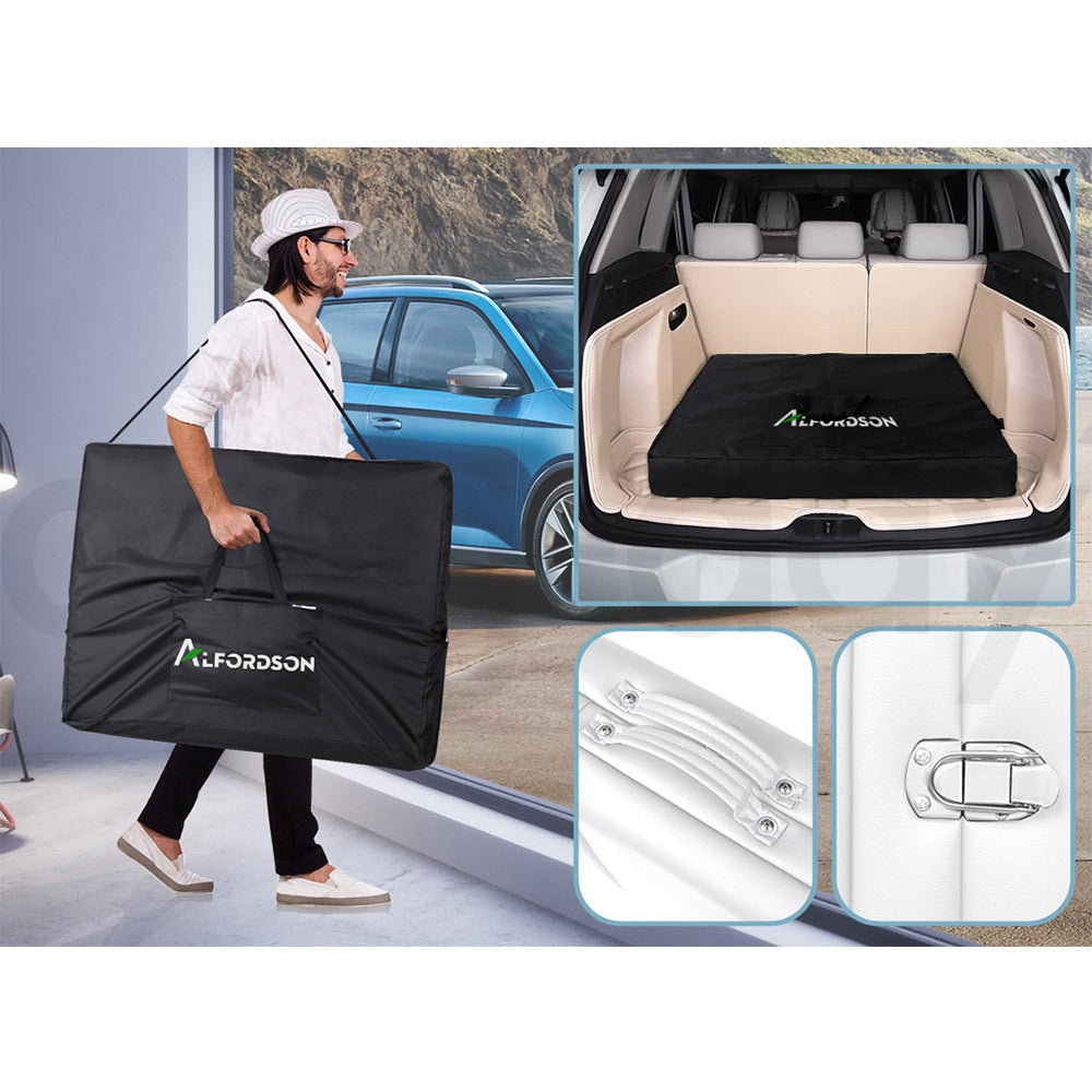 ALFORDSON Massage Table 3 Fold 65cm Foldable Portable Aluminium Lift Up Bed Desk