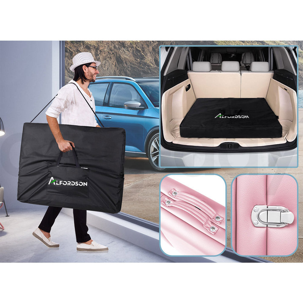 ALFORDSON Massage Table 3 Fold 75cm Foldable Portable Aluminium Lift Up Bed Desk
