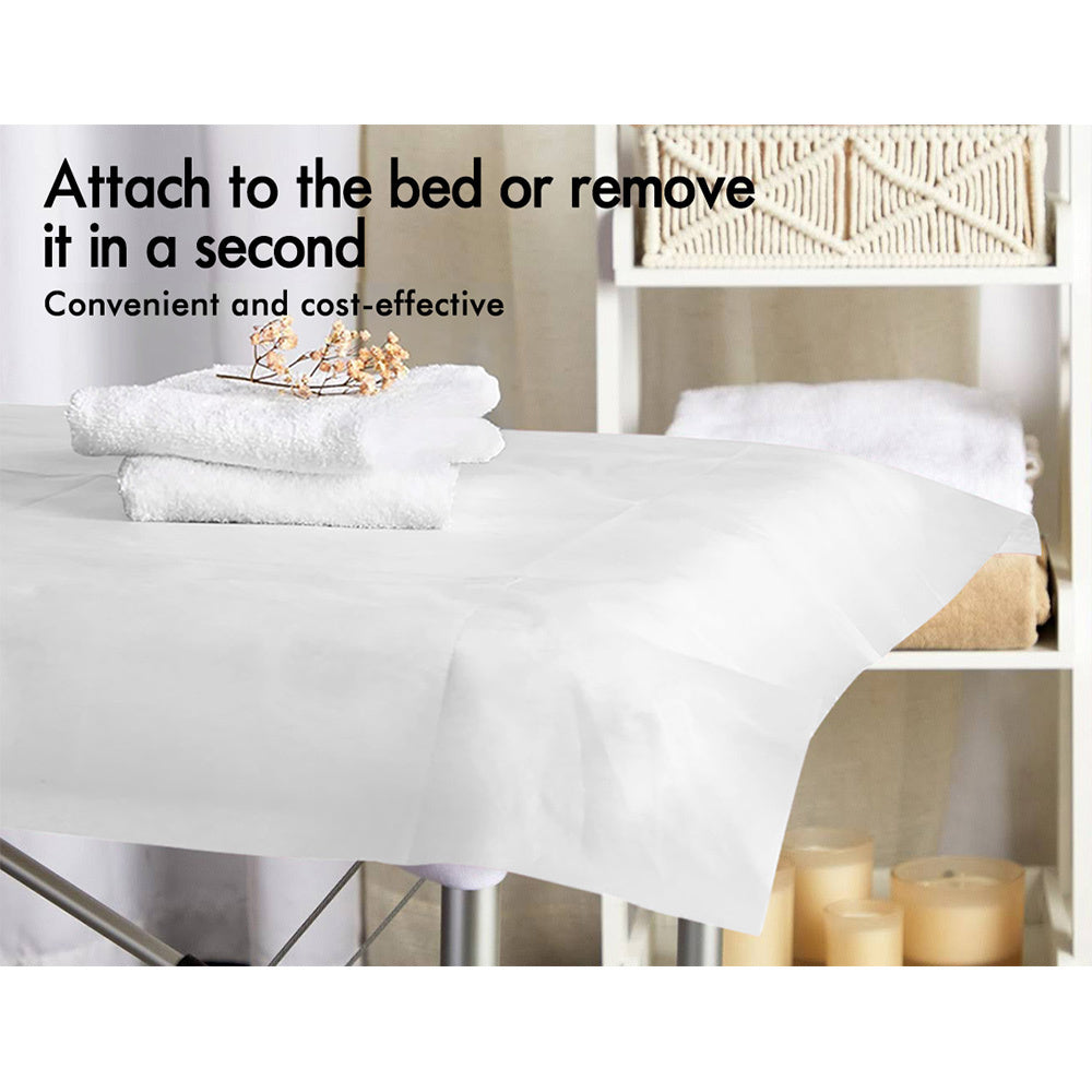 ALFORDSON 50X Disposable Bed Sheet Non-woven Massage Table White Cover SPA Salon