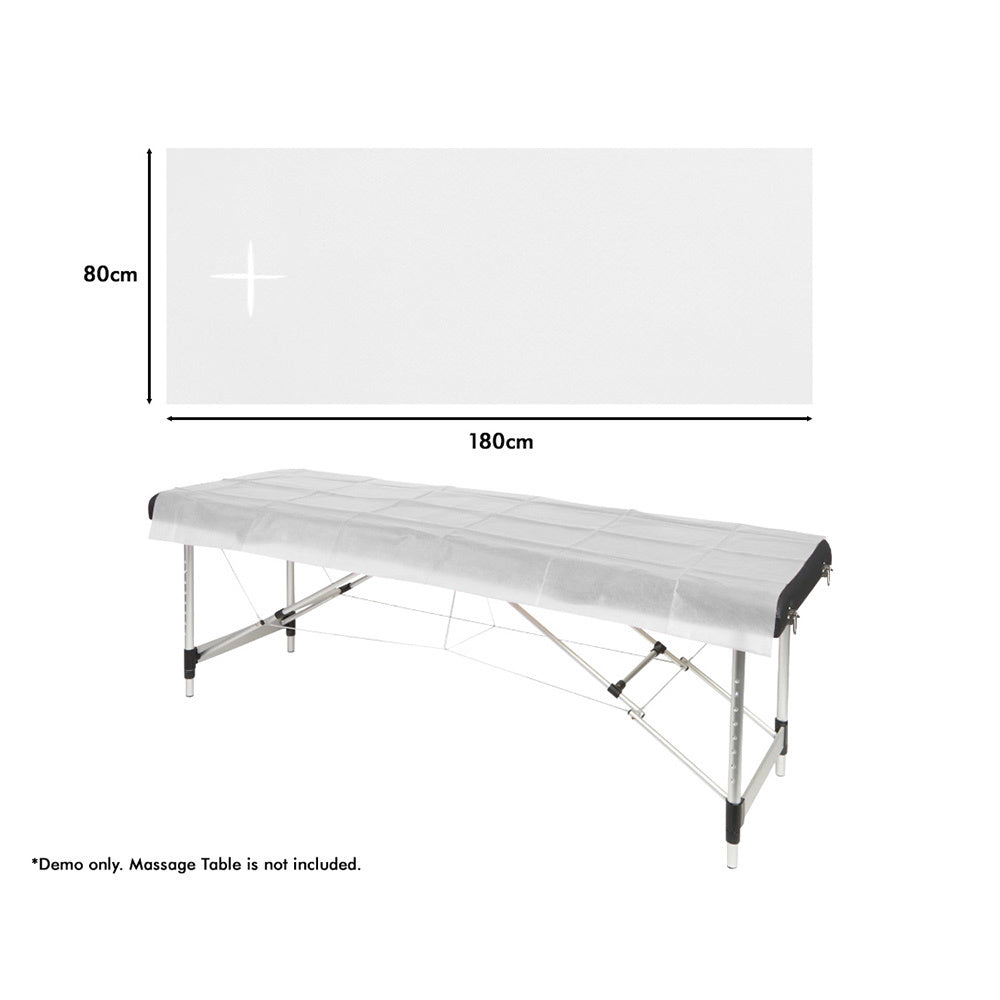 ALFORDSON 50X Disposable Bed Sheet Non-woven Massage Table White Cover SPA Salon