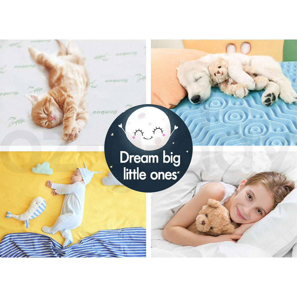 STARRY EUCALYPT Memory Foam Mattress Topper 7 Zone 5CM COOL GEL BAMBOO Single