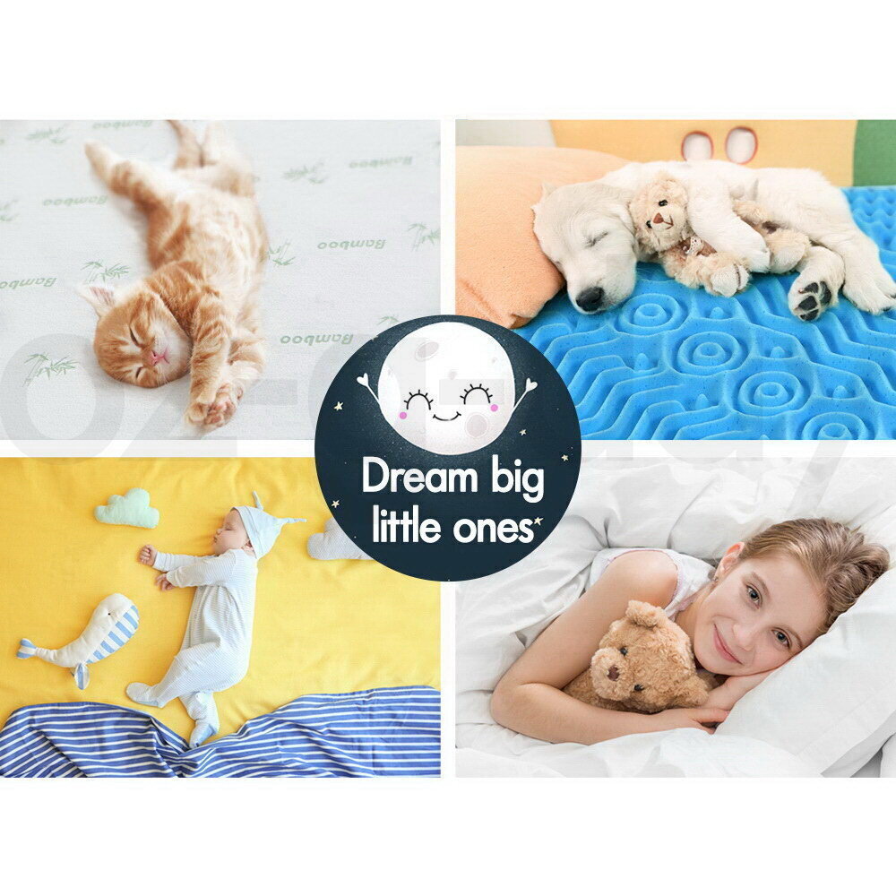 STARRY EUCALYPT Memory Foam Mattress Topper 7 Zone 8CM COOL GEL BAMBOO Double