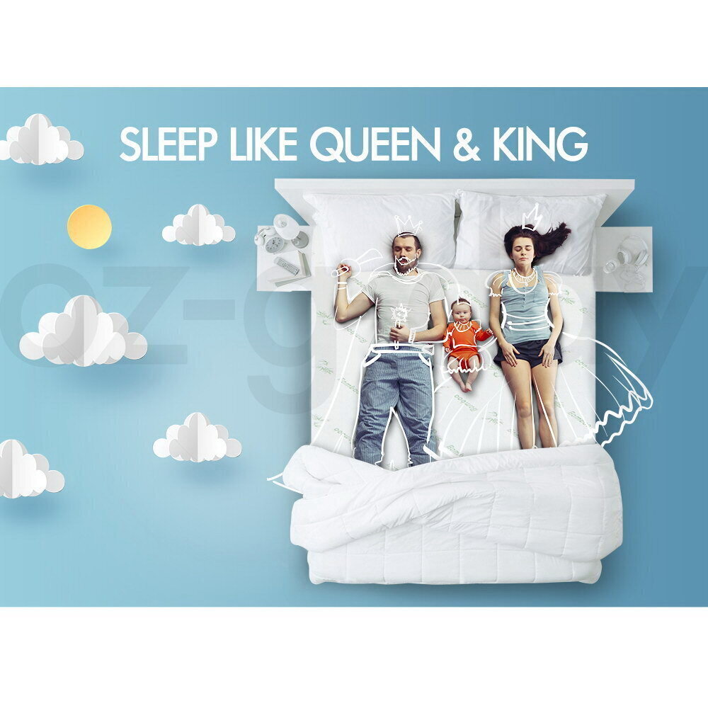 STARRY EUCALYPT Memory Foam Mattress Topper 7 Zone 8cm COOL GEL King Single