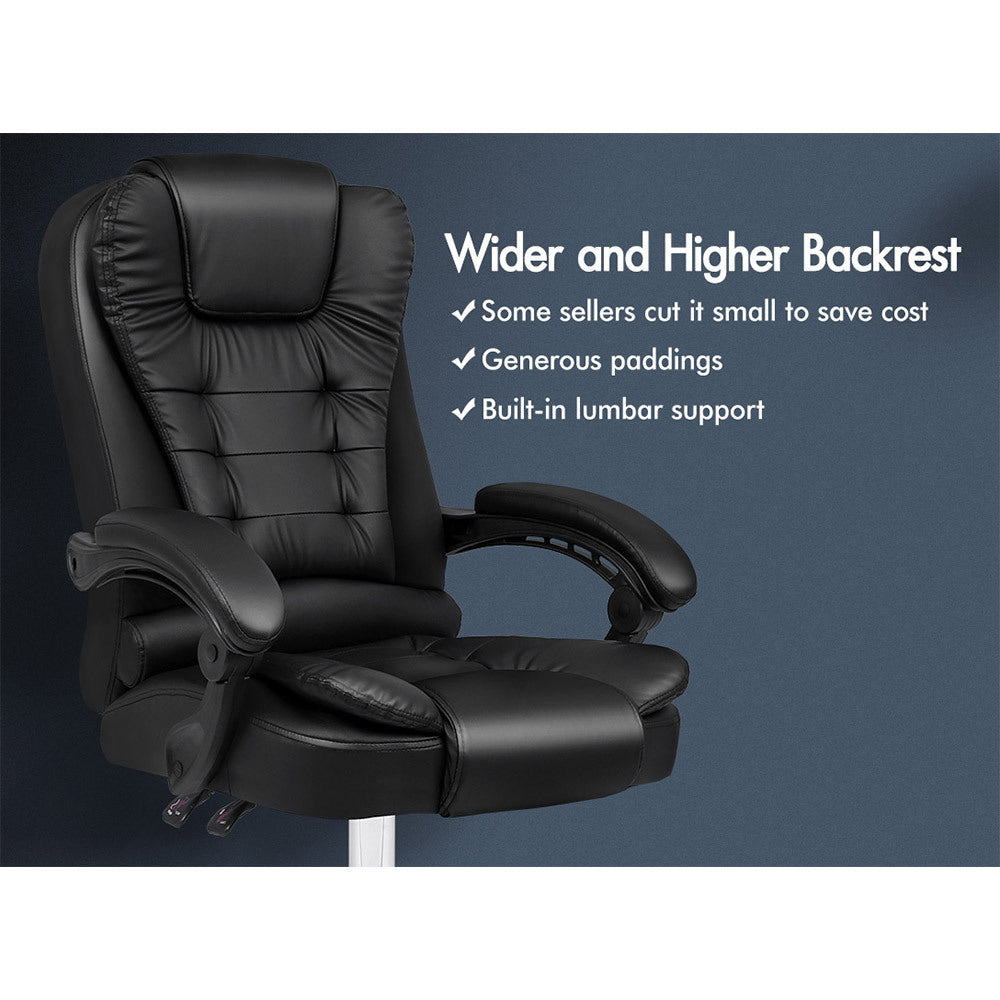 ALFORDSON Office Chair Gaming Executive Computer Recliner Racer PU Leather Seat