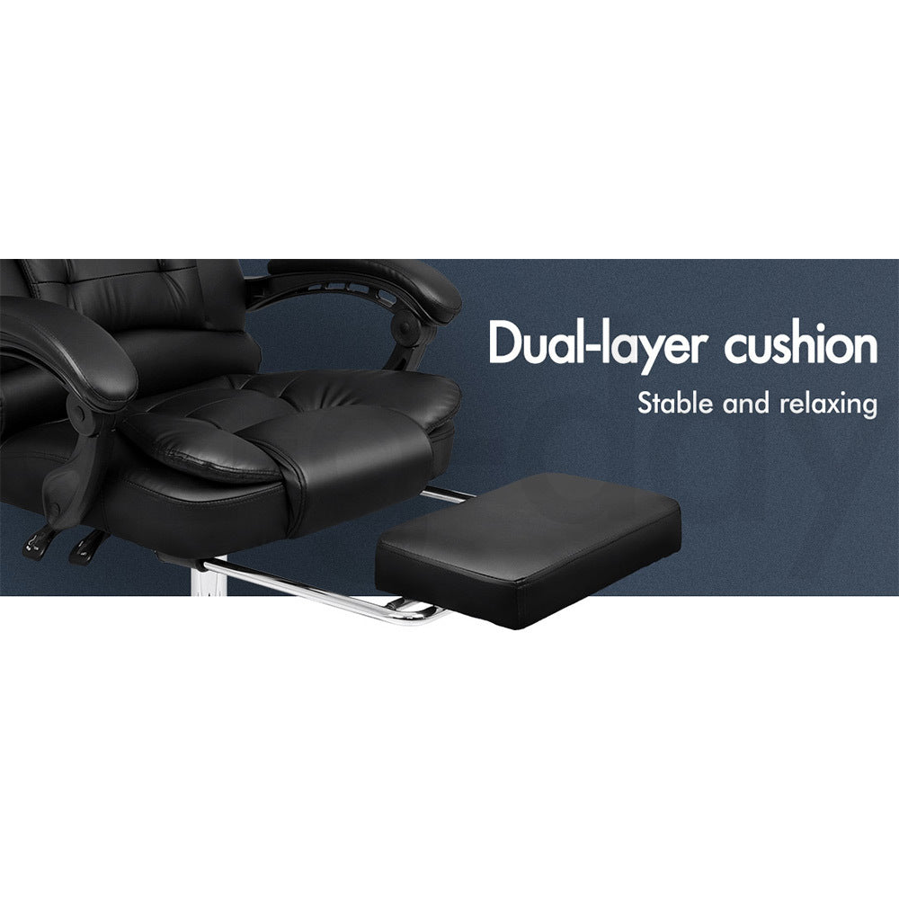 ALFORDSON Office Chair Gaming Executive Computer Racer Footrest PU Leather Seat