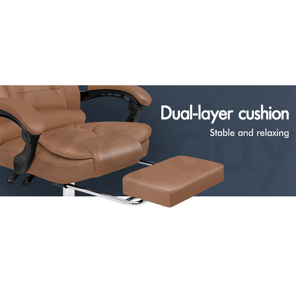 ALFORDSON Office Chair Gaming Executive Computer Racer Footrest PU Leather Seat