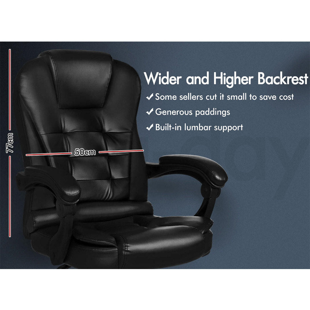 ALFORDSON Massage Office Chair Executive Recliner Gaming Racing Seat PU Leather
