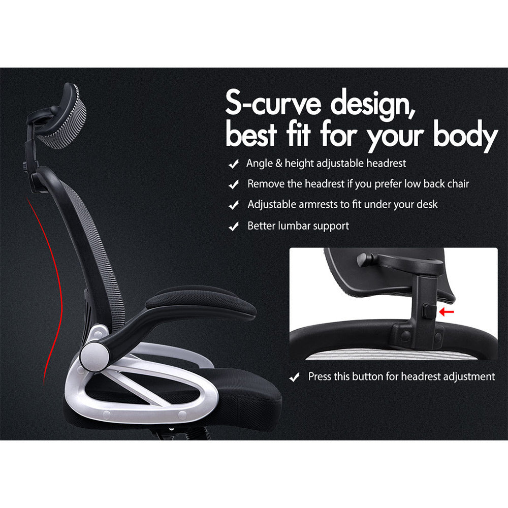 ALFORDSON Mesh Office Chair Executive Fabric Seat Gaming Racing Tilt Computer