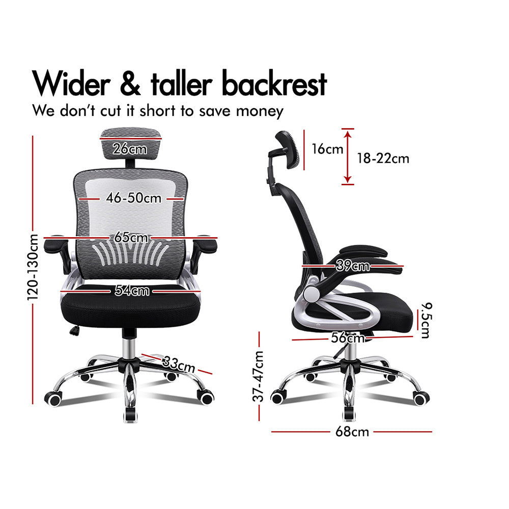 ALFORDSON Mesh Office Chair Executive Fabric Seat Gaming Racing Tilt Computer