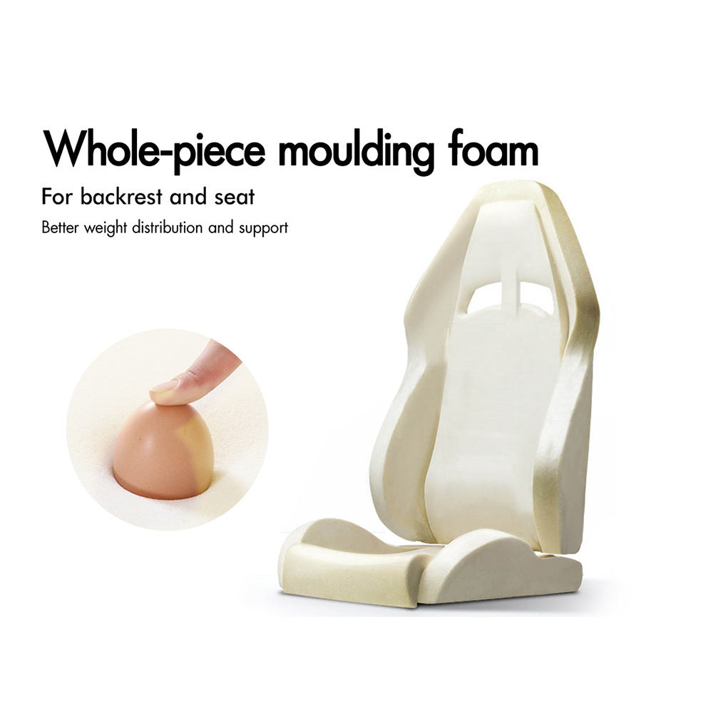 ALFORDSON Gaming Chair Office Racing Seat Executive Leather Computer OXEN White