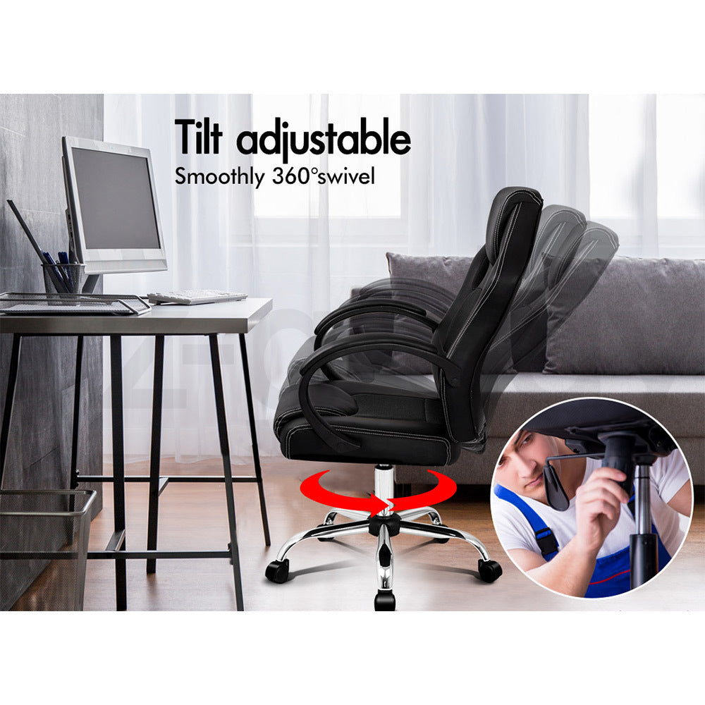ALFORDSON Gaming Office Chair Racing Executive Computer PU Leather Mesh Seat