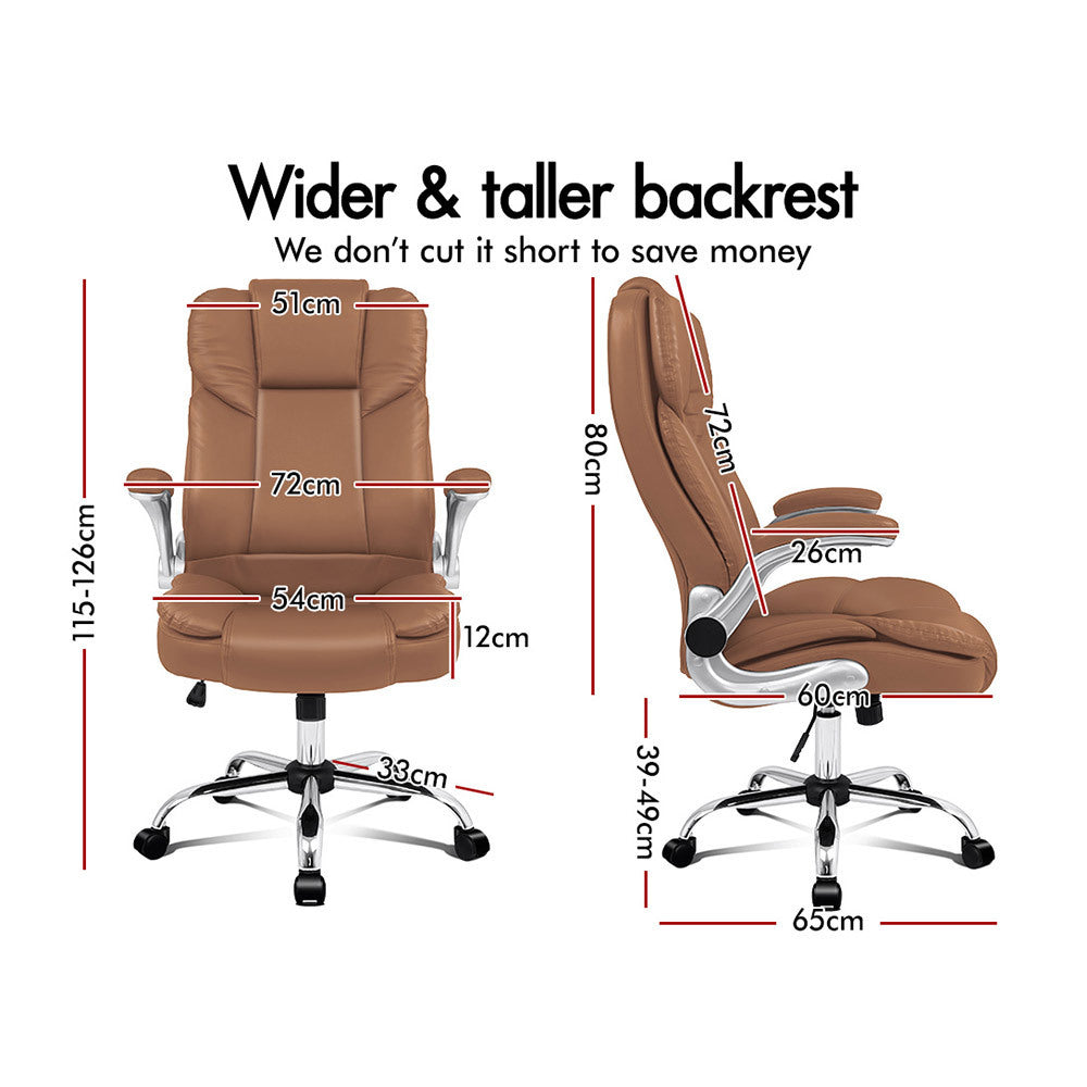 ALFORDSON Office Chair Executive Computer Gaming Racer PU Leather Work Seat