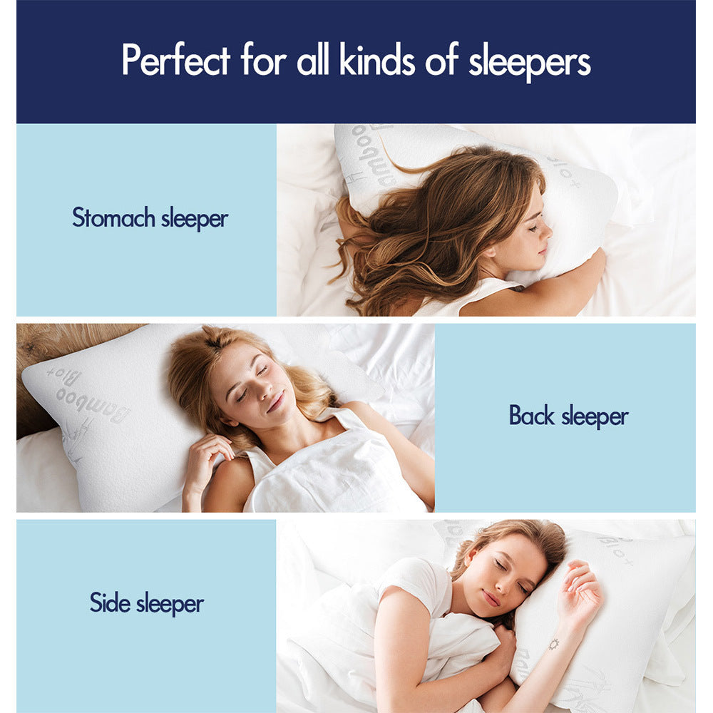 Starry Eucalypt Memory Foam Pillow Twin Pack Pillows Bamboo Fabric Cool Gel