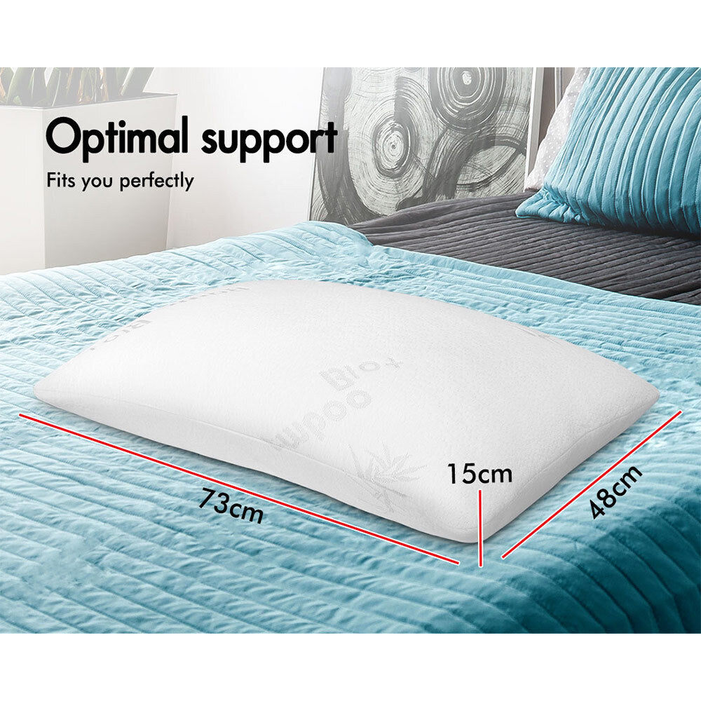 Starry Eucalypt Memory Foam Pillow Twin Pack Pillows Bamboo Fabric Cool Gel